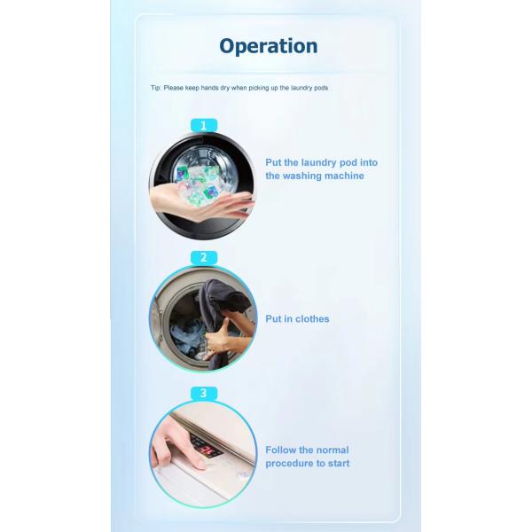 OEM Private Label 3 In 1 Washing Capsules Laundry Detergent Pods