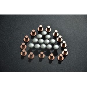 Silver Electrical Contacts Solid Round Head Rivets With Low Resistance