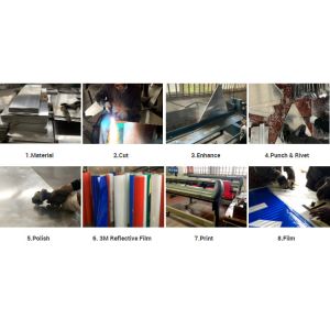 Roadway Safety Reflective Road Sign Board With Aluminium Sheet Material