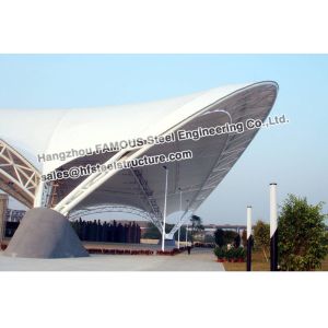 Membrane Structure Commercial Steel Building With PVC PVDF PTFE