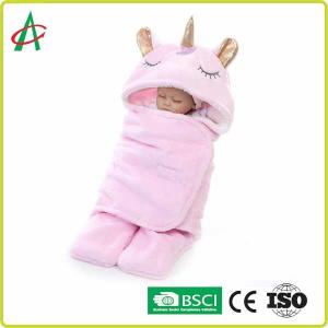 Cheap Flannel Unicorn Pillow Sleeping Bag 65x75cm With Velcro For Babies for sale