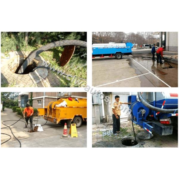 ISUZU 4x2 5cbm Sewage Vacuum Truck With Q235A Tank