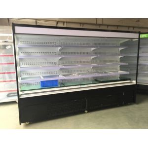 R404a Multi Deck Open Chiller Fridge Painted Steel CFC Free With Compressor