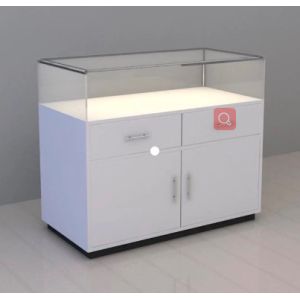China Jewellery Shop Decoration Glass Showcase Cabinet With Storage And Led Lights on sale