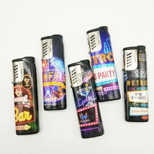 Windproof Turbo Flame Lighter with Flip Style Customized Request Model NO. DY