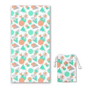 ODM/OEM Free Design Custom Printed Logo Microfiber Sand Custom Beach Towel Super