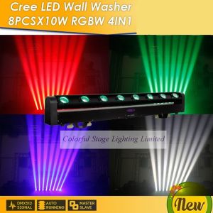 8x10W RGBW 4 in 1 LED Moving Head Beam Stage Lighting