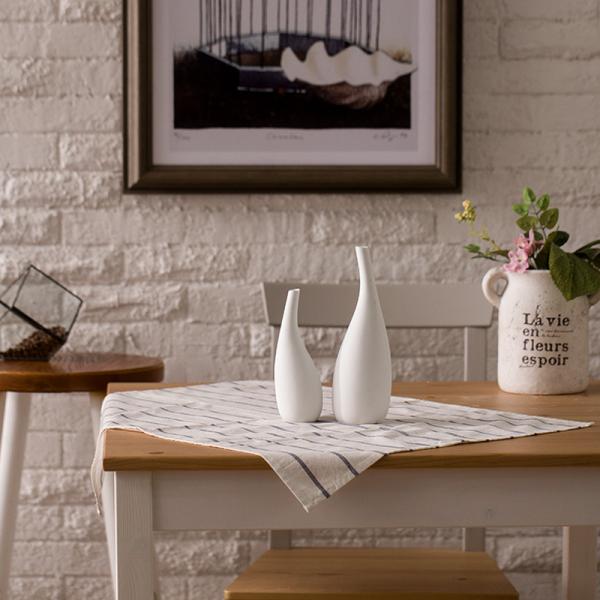 White Single Stem Savall Bone China Ceramic Vase For Dried Flowers