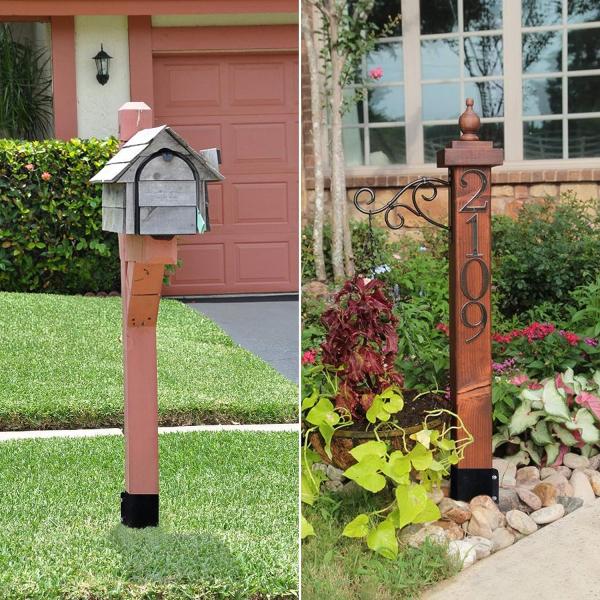 Fence Post Anchor Ground Spike 24 Inch for Mailbox Deck Railing Iron Casting Process