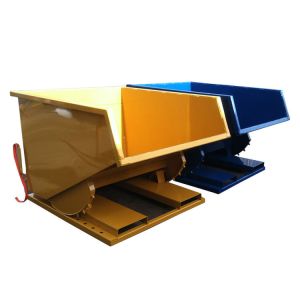 Waste Hopper Truck Portable Self Dumping Trash Hopper Tipping Bins