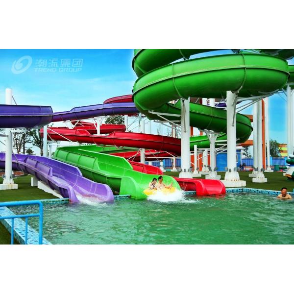 Large Custom Water Slides / Water Amusement Play Equipment For Families By Raft Or Body