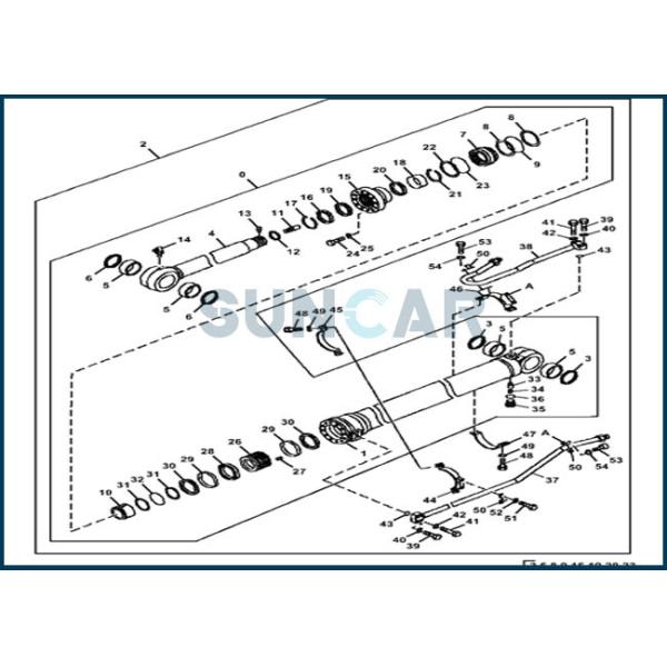 Quality DEERE 4640118 Dipper Stick Arm Cylinder Service Kit fits 350GLC 370C wholesale