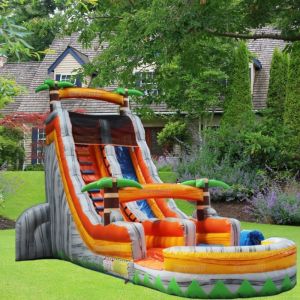 2024 Customized Size Inflatable Water Slide with Huge Jumping Castle and Double