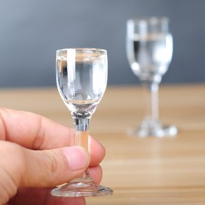 Machine Made 2 Oz Goblet Shot Glass For Wine Tasting