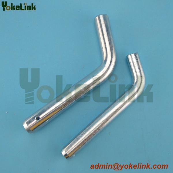 Galvanized steel high strength bent hitch pin for tractor parts