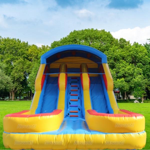 Custom Logo Printed 2024 Inflatable Water Slide Bounce House with Slide and