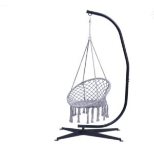 Garden Hammock Chair Swing with Hanging Hardware Kit and Easy Collapsible Iron