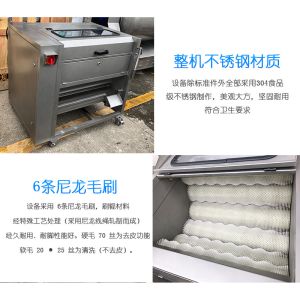 Automatic SUS Brush Peeling And Washing Machine Root Vegetable Cleaner And
