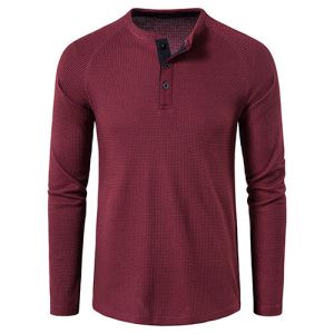 Spring And Autumn 95% Polyester Solid Long Sleeve Round Collar T-Shirt For Men