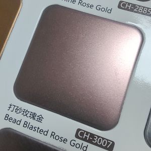 China Rose Gold Beadblasting Brushed Finish 304 Color Stainless Steel Sheet With Anti-Finger Print on sale