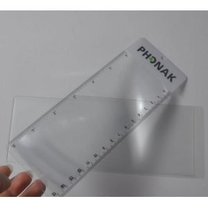 Cheap PVC Crad Bookmark Magnifier / Ruler Magnifier / Bookmark With Magnifier ,