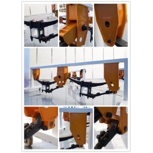 2 Axle 90MM Mechanical Semi Trailer Suspension Greaseless Powdered Metal 1300MM