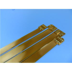 Single Sided Flexible Printed Circuit (FPC) Strips with Immersion Gold and FR-4