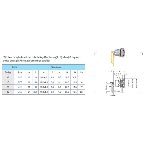 19pin Elbow Contact Female Lemo B Series Connectors for Pcb Install ECG.2B.319.CLV