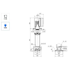 Grundfos Crne 95-1-1 Vertical Multi-Stage Centrifugal Pump Commercial Air