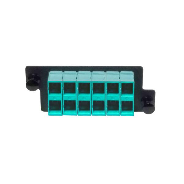 Quality 12 Port SC Adapter Panel MTP MPO Singlemode Multimode Fiber Adapter Plate Steel wholesale