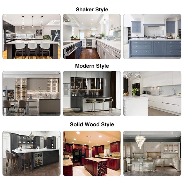 Modular Kitchen Cabinets Discount Dark Grain Melamine Board Doors for Large Kitchens