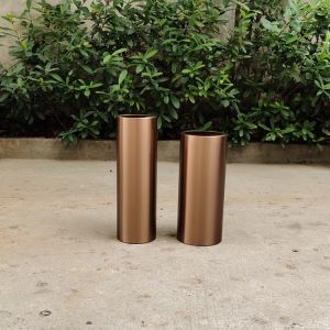 Luxury big round metal flower pot vertical garden flower planter