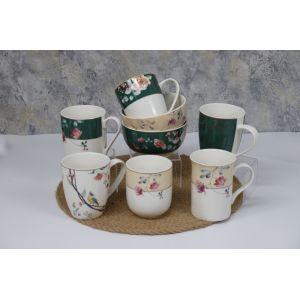 Fashion tableware set Ceramic/Porcelain mug and bowl for Home/Office using with gift box