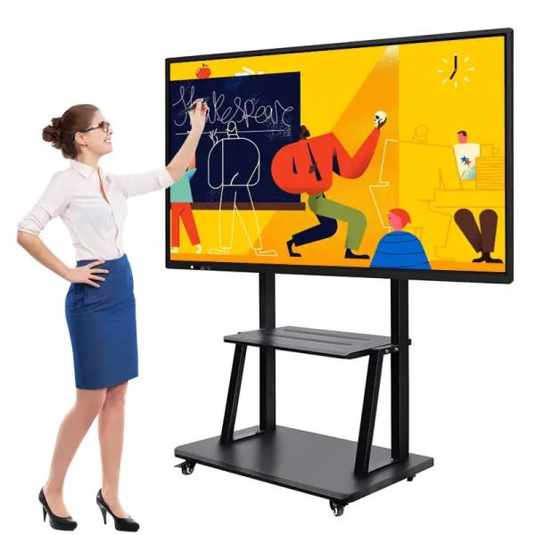Customized 75 Inch Interactive Whiteboard , Wall Mount Touch Screen Teaching