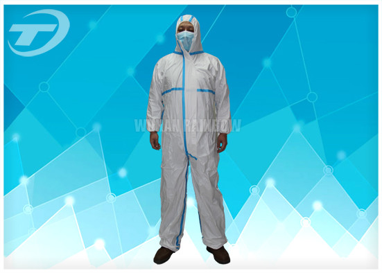 Non Woven 4/5/6 Taped Disposable Protective Coverall By SMS Or Microporous Film