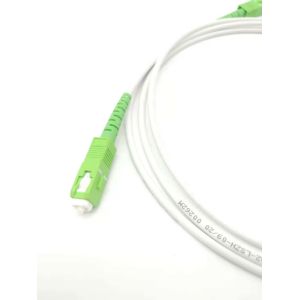 White Fiber Optic Patch Cord LSZH SC/APC To SC/APC SM 9/125 Low Insertion Loss