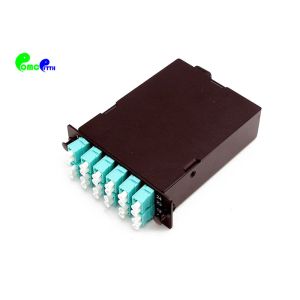OM3 MPO MTP Cassette High Strength CRS Metal Material 24F 50 / 125μm MPO Patch