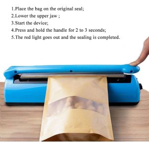 Impulse Bag Sealer,Impulse Heat Sealer,Manual Poly Bag Heat Sealer Heat Seal