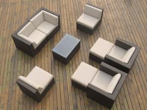 China PE Rattan wicker patio sofa sets Hot design Outdoor garden Furniture on sale