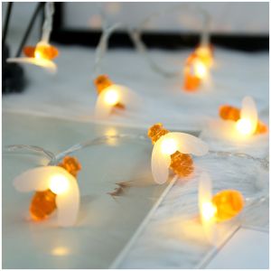 Solar String Lights LED 8 Modes Honey Bee Fairy Lights Outdoor Waterproof