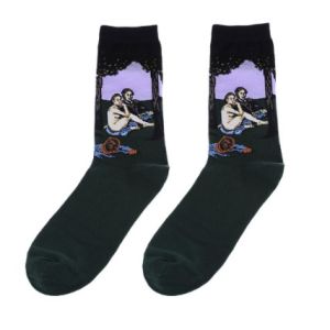 Snagging Resistance White High Top Socks With Regular Style