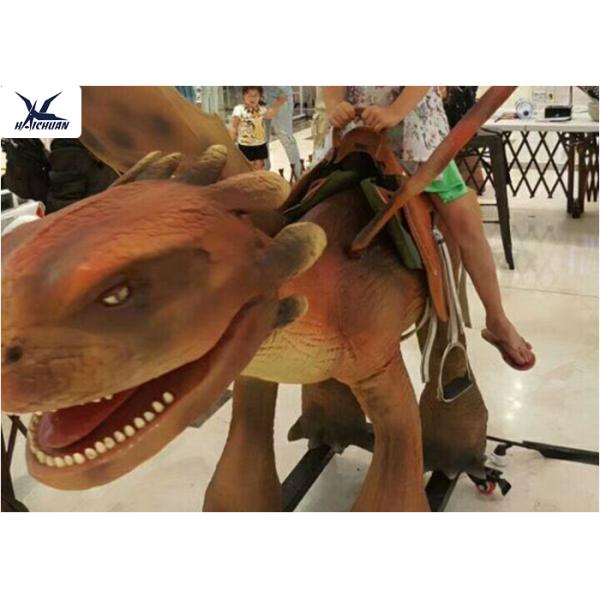 Coin Operated Large Ride On Dinosaur Animatronic Dinosaur Walking Ride On Car