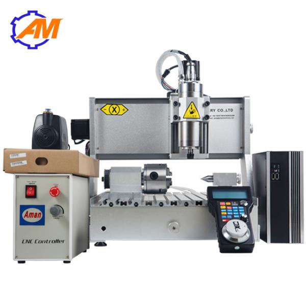 Quality Hot sell AMAN mini 3D cnc router cnc router machine,aman 3040 4 axis for pcb woodpecker cnc engraving ma wholesale