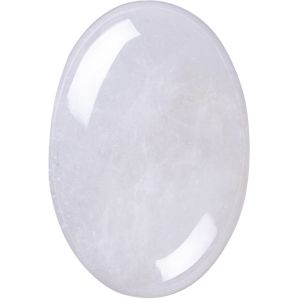 Natural Clear Quartz Palm Stone Unisex Oval Clear Quartz Stone For Reiki Energy