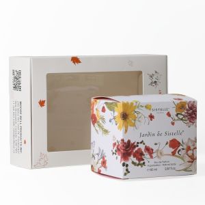 PET Window Paper Packaging Box For Soap , Paperboard Gift Box Colourful Design