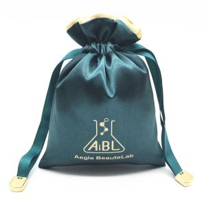OEM ODM Fabric Drawstring Gift Bags 100% Silk Drawstring Bag