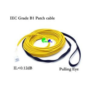 Cheap Pre Terminated Fiber Optic Patch Cables 24F SM 9 / 125 LC - LC With Pulling Eye / Pulling Hook for sale