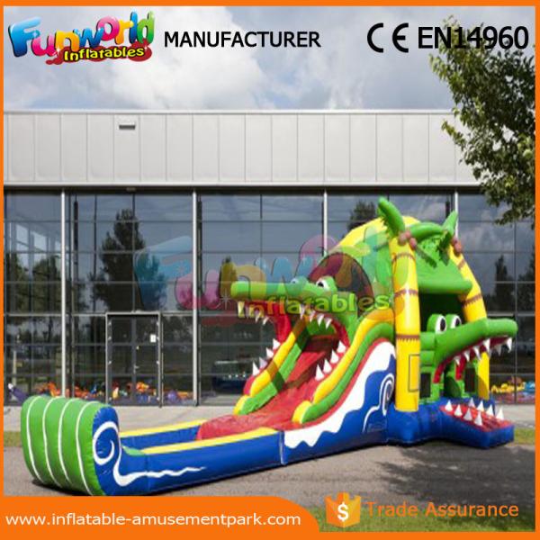 Quality Combo Crocodile Bounce House Jumpers Inflatable Bouncy Slide For Kids / Adults wholesale
