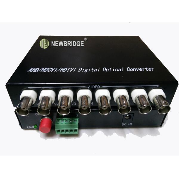 Quality 8 Channel BNC HD TVI / CVI / AHD Transmitter Receiver 1310nm&1550nm 20KM 8CH positive video+1CH reversed data wholesale