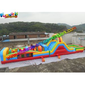 Customized Interactive Inflatable Obstacle Course Game With Inflated Pool